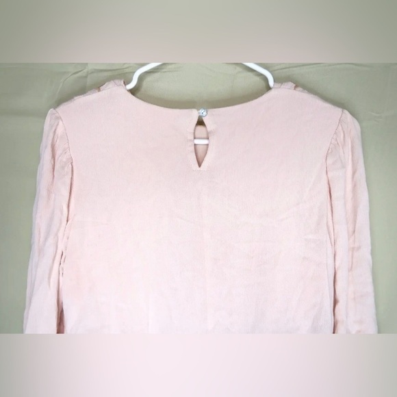 Bohme Embroidered Pink Tunic Top Round Neck Lined Oversized Women’s Size Small - Picture 7 of 10